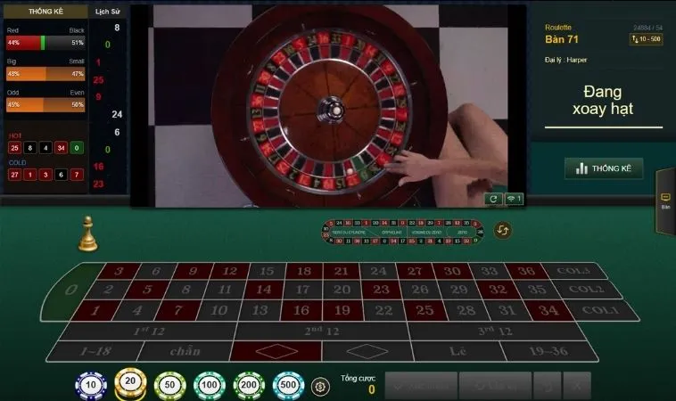 Tìm Hiểu Cách Chơi Roulette Nhà Cái HB88 Để Thắng Lớn 2 Giao diện chơi Roulette Nhà Cái HB88